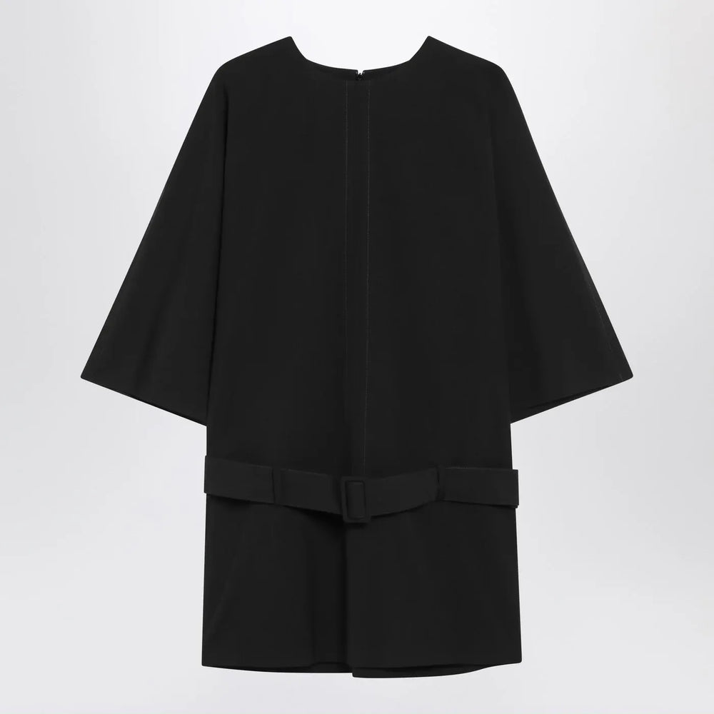 MM6 Maison Margiela - Black wool-blend mini dress Brand Apparel & Accessories 42  IT
