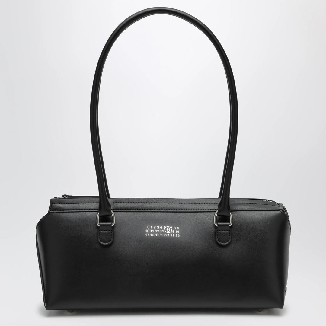 MM6 Maison Margiela - Small black leather Bowling bag Brand Apparel &amp; Accessories
