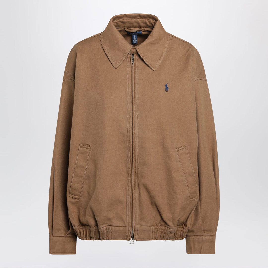 Apparel &amp; Accessories XS Polo Ralph Lauren - Oversized brown cotton windbreaker Brand