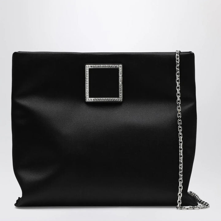 ROGER VIVIER - Trompette Clutch in black satin Brand Apparel &amp; Accessories TU