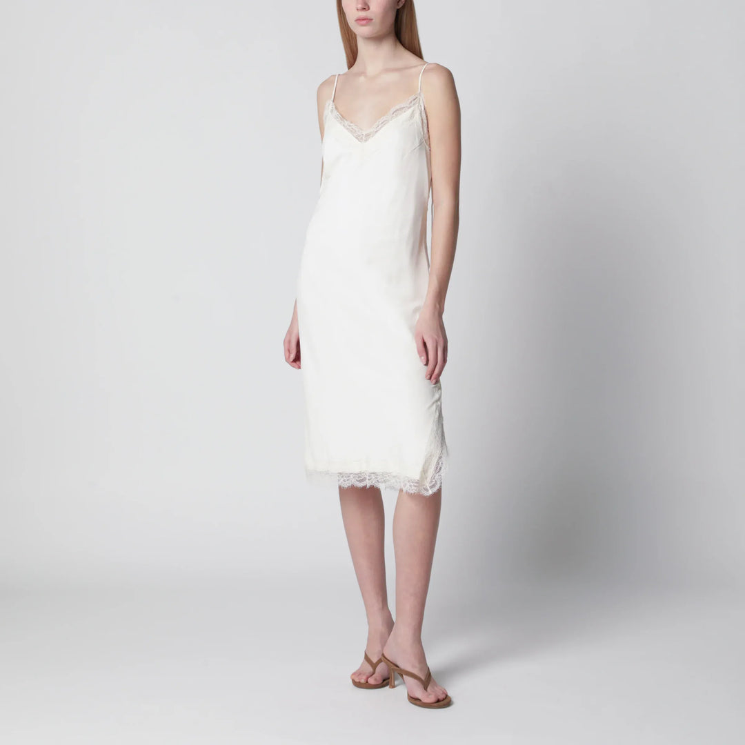 Róhe - White silk and lace slip dress Brand Apparel & Accessories 34  FR