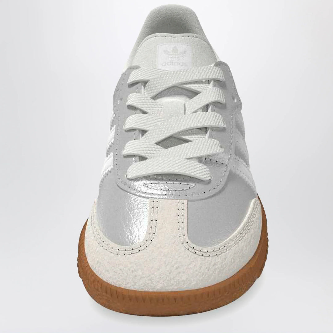 adidas Originals - Samba Silver Metallic Sneakers with Elastic Laces Brand Apparel &amp; Accessories > Shoes