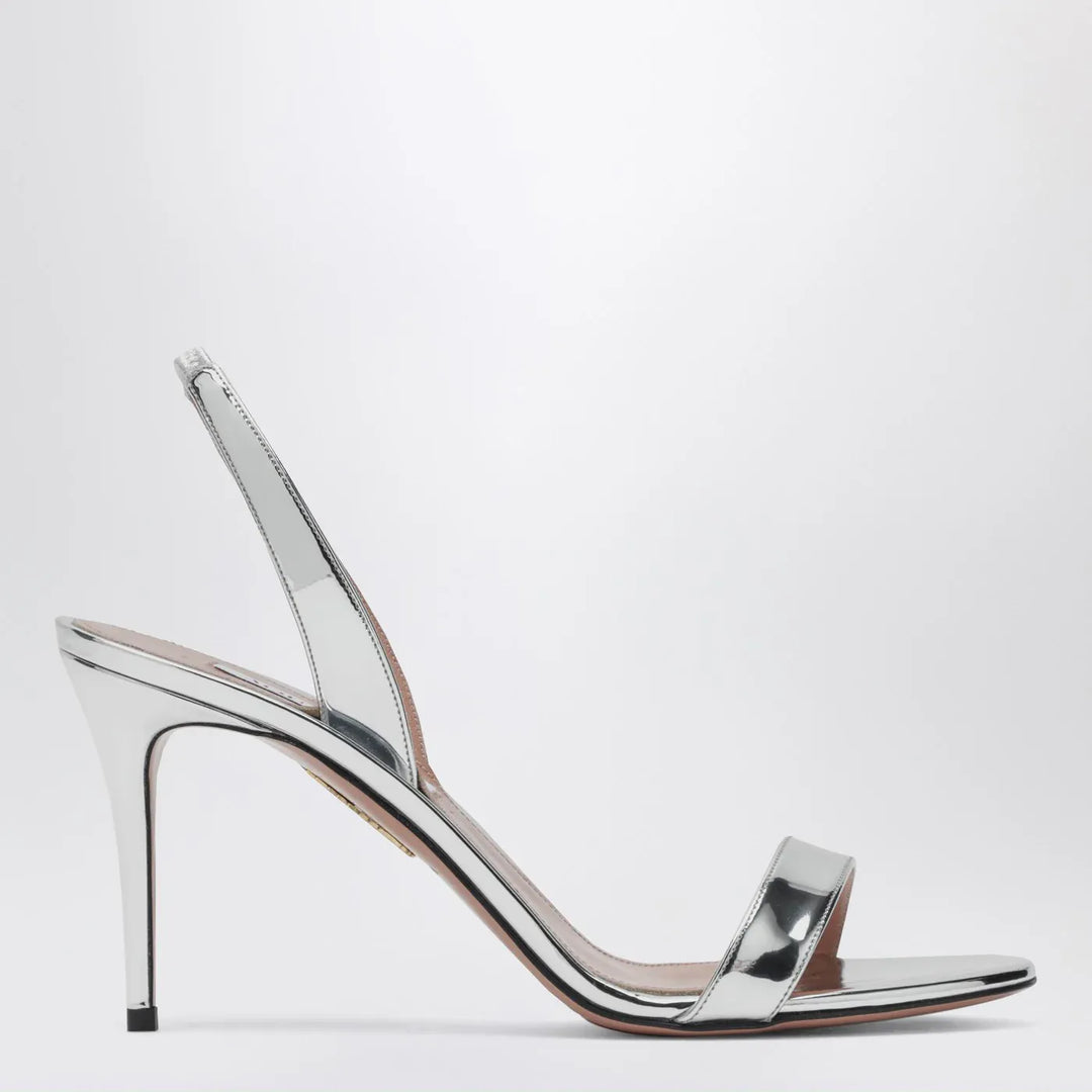 Aquazzura - So Nude 85 Silver Sandals Brand Apparel &amp; Accessories > Shoes 37,5 IT