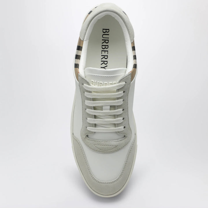 Burberry - White and Check leather sneakers Brand Apparel &amp; Accessories > Shoes