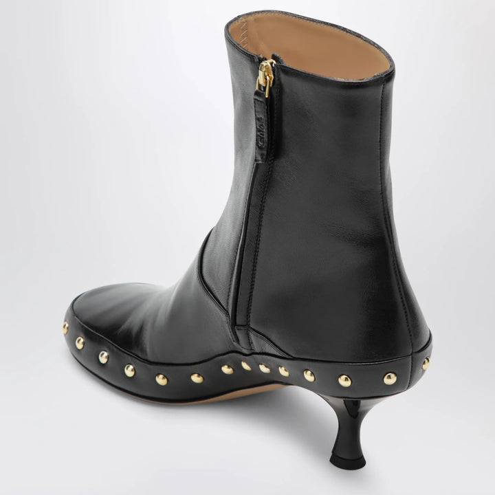 Chloé - Junie hammered leather ankle boots in black Brand Apparel &amp; Accessories > Shoes