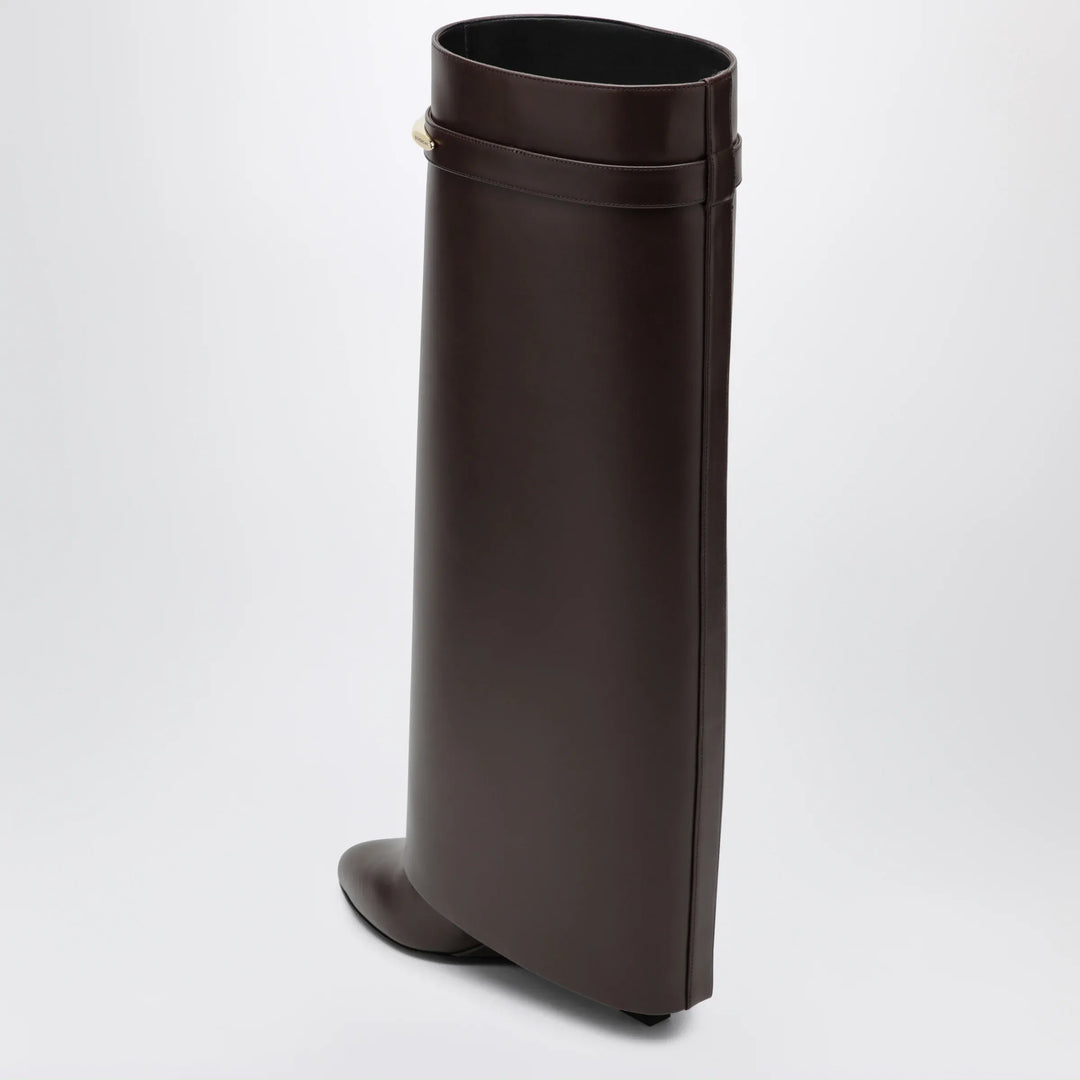 Givenchy - Shark Pinch leather boots in ebony brown Brand Apparel &amp; Accessories > Shoes