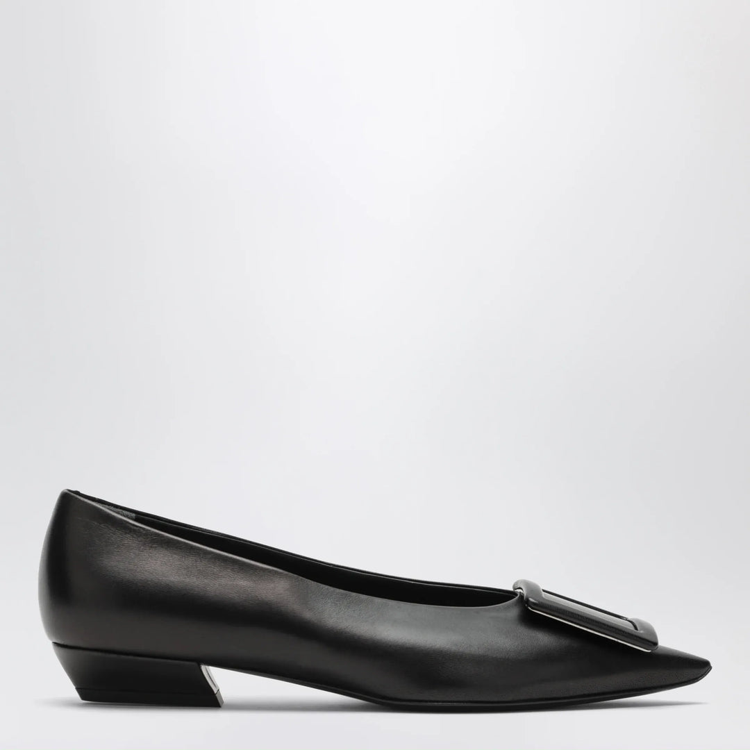 ROGER VIVIER - Gommettine ballerina in black leather Brand Apparel &amp; Accessories > Shoes 36 IT