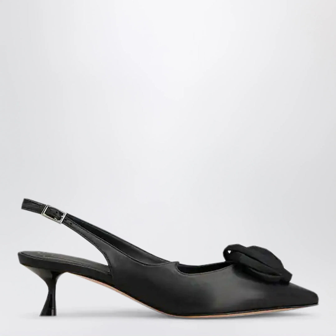ROGER VIVIER - Rose Vivier Slingback Pumps in Black Leather Brand Apparel &amp; Accessories > Shoes