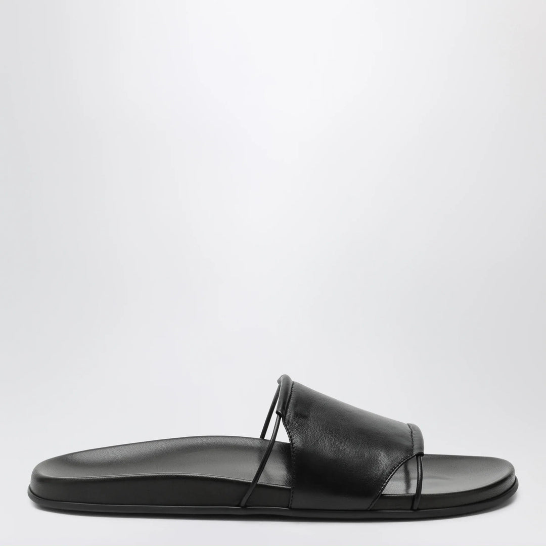 The Row - Vivienne Slide sandals in black nappa Brand Apparel &amp; Accessories > Shoes