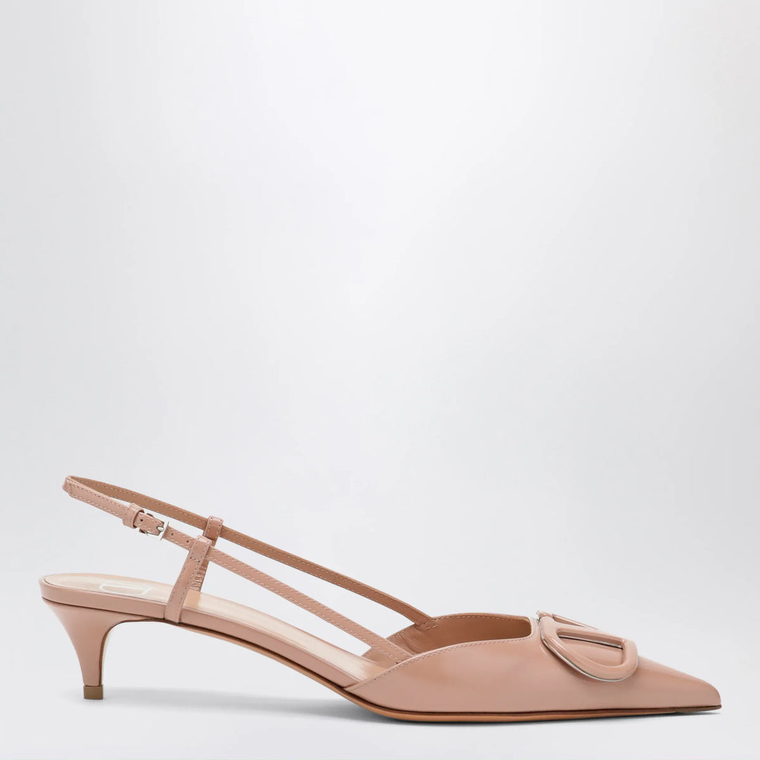 Valentino Garavani - Cinnamon pink VLogo Signature patent leather slingback pumps Brand Apparel & Accessories > Shoes 36 IT