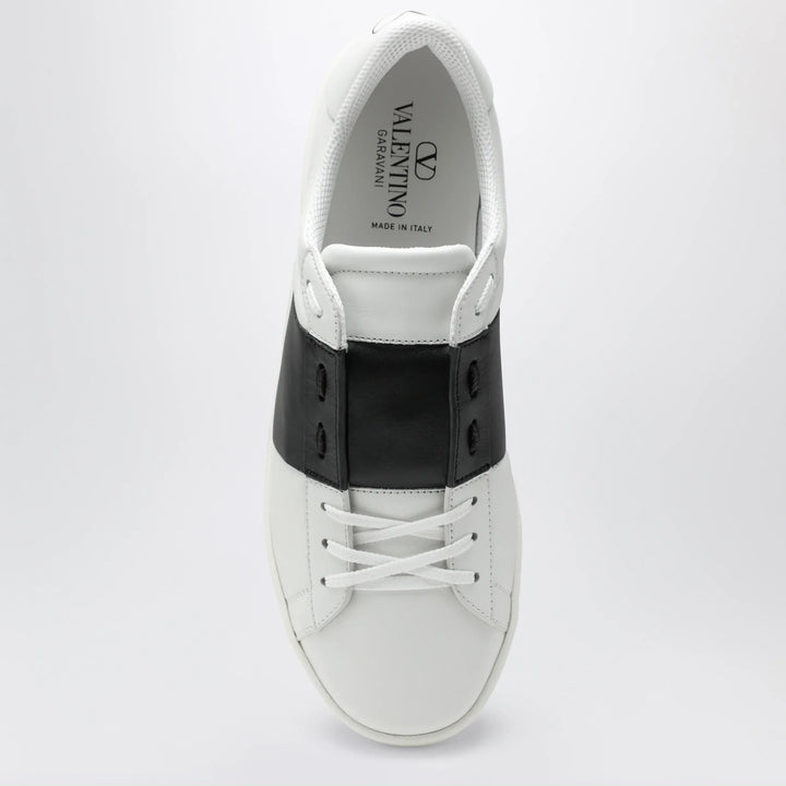 Valentino Garavani - Open Royco nappa calfskin sneakers in white/black Brand Apparel &amp; Accessories > Shoes