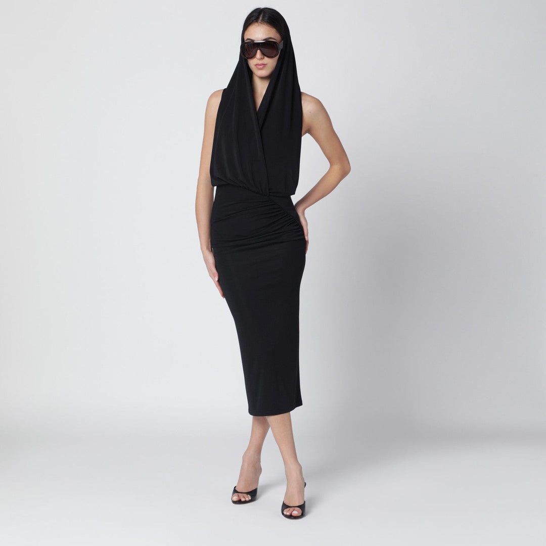 Apparel & Accessories THE ANDAMANE - Black Annie hooded midi dress Brand