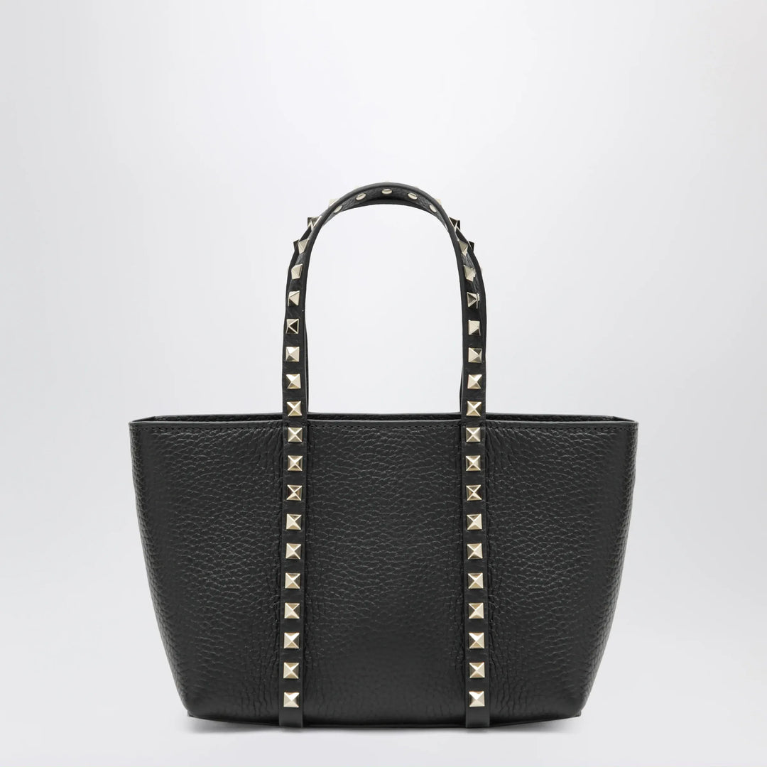Valentino Garavani - Black Rockstud bag in grained calfskin Brand Apparel & Accessories TU