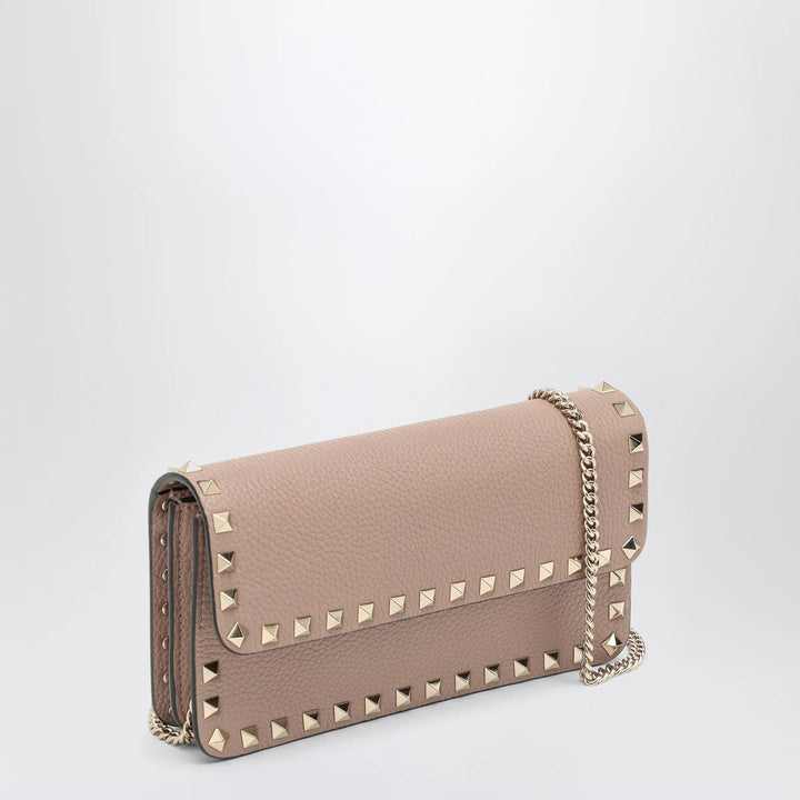 Valentino Garavani - Garnet calfskin Rockstud chain wallet Brand Apparel &amp; Accessories U