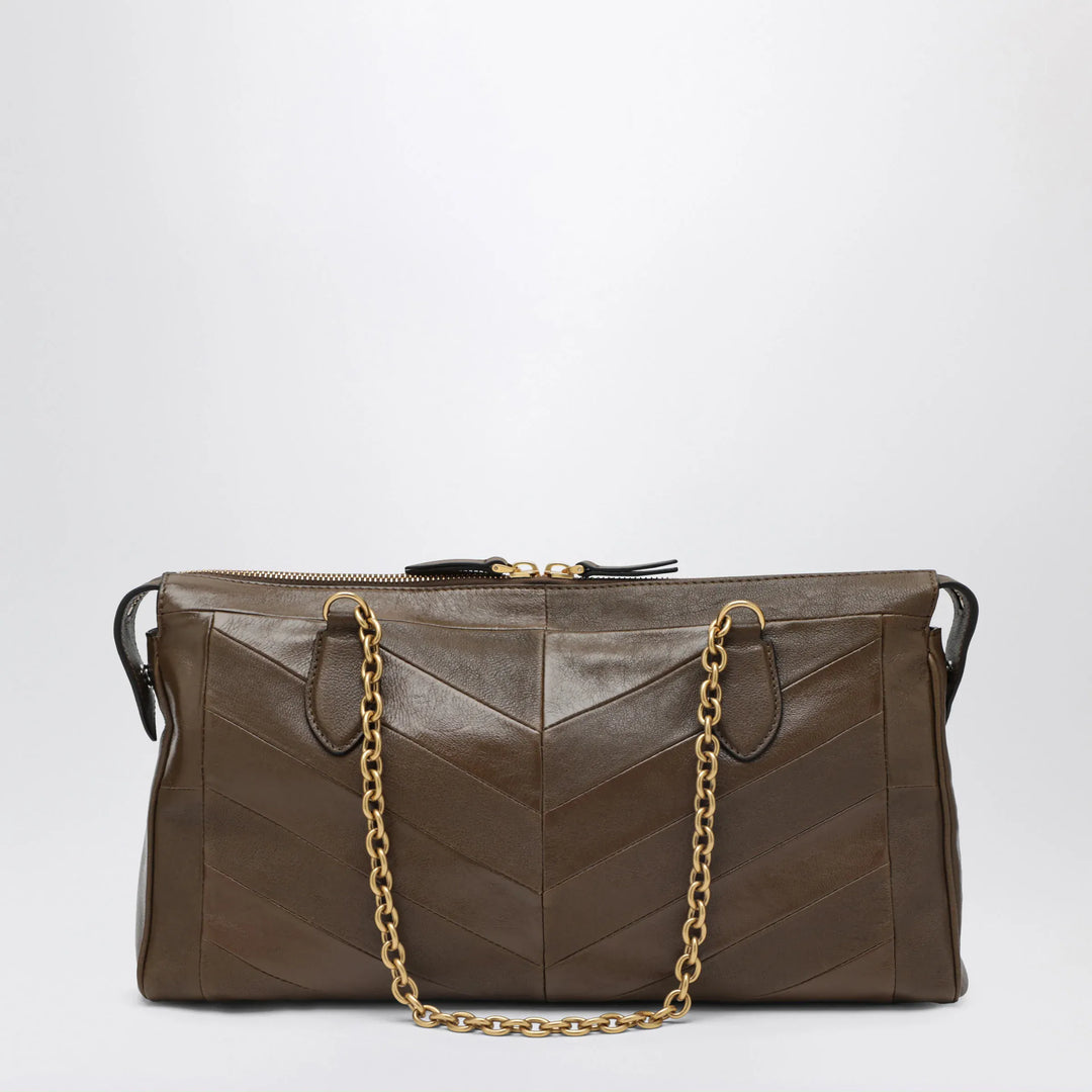 Valentino Garavani - Panthea bag in tundra-colored nappa leather with chevron pattern Brand Apparel &amp; Accessories U