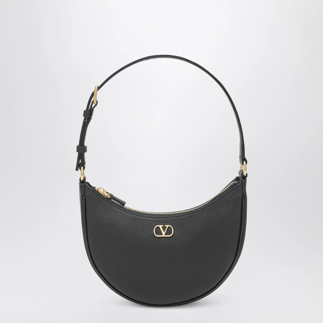 Valentino Garavani - Vlogo Signature Mini Hobo bag in black leather Brand Apparel & Accessories U