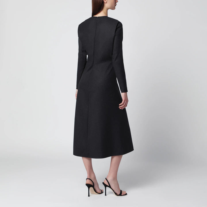 Victoria Beckham - Doman virgin wool dress in dark grey mélange Brand Apparel &amp; Accessories