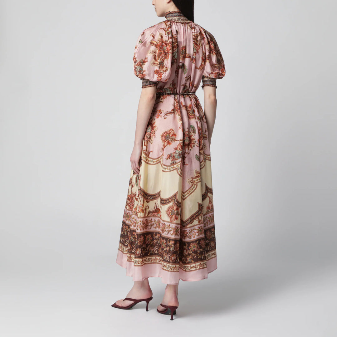 ZIMMERMANN - Purple Aster puff-sleeve maxi dress Brand Apparel &amp; Accessories