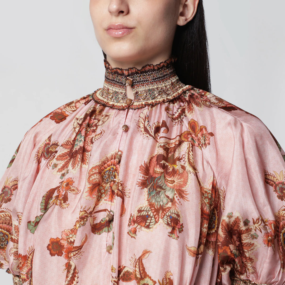 ZIMMERMANN - Purple Aster puff-sleeve maxi dress Brand Apparel &amp; Accessories