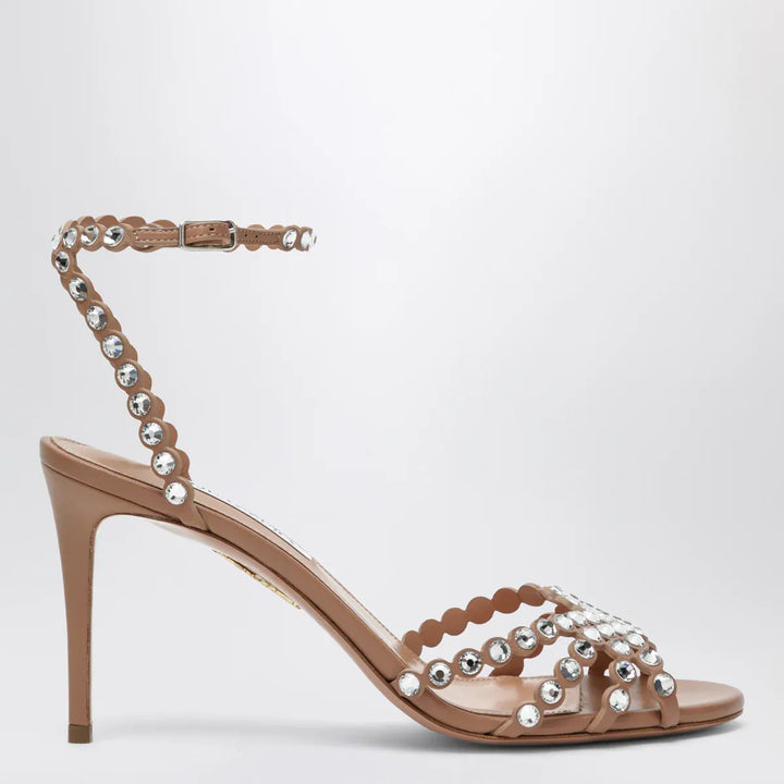 Aquazzura - Tequila Sandal crystal nappa sandals in Daisy yellow Brand