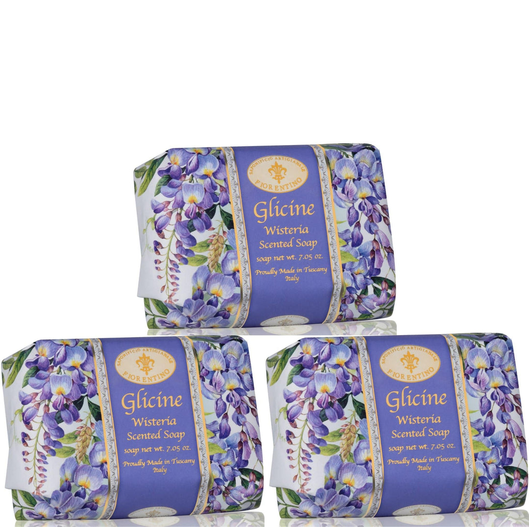 Saponificio Artigianale Fiorentino Bar soap Saponificio Artigianale Fiorentino Wisteria Bar Soap Set 3x200g Brand