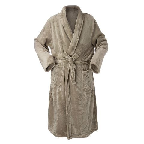 Brogo Bathrobe Brogo Microfibre Supersoft Woven Bathrobes Mocha S/M Brand