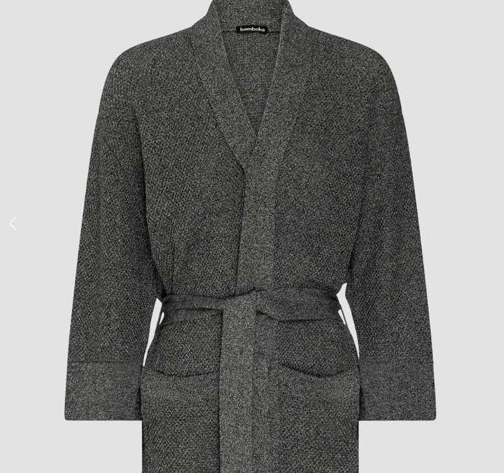 Bathrobes (S/M) H125cm / Gray Bemboka Pure Cotton Knitted Bathrobes Brand