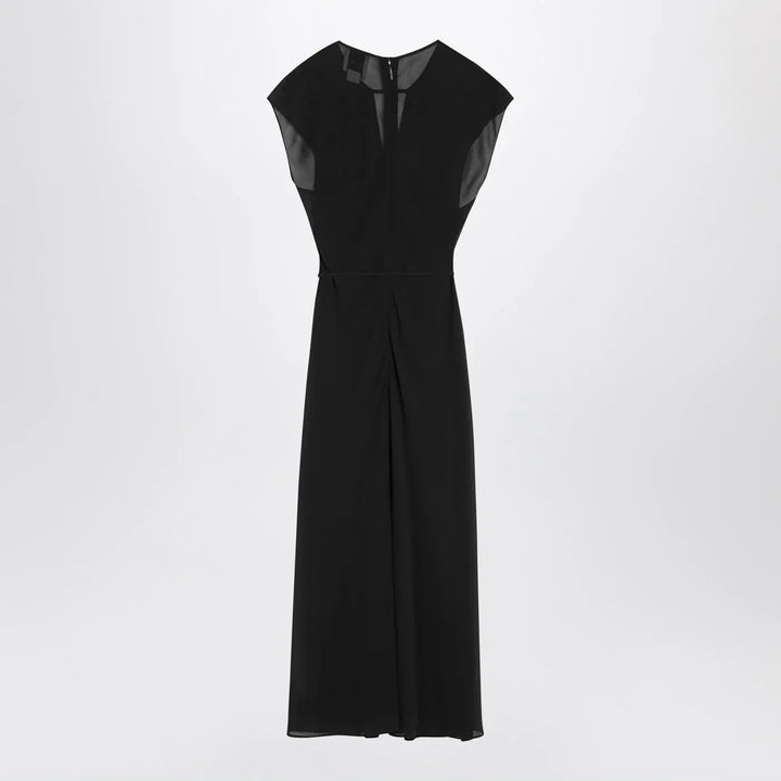 Calvin Klein - Black midi dress with belt Brand Belts 34