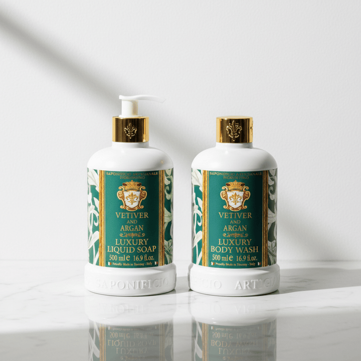 Saponificio Artigianale Fiorentino Vetiver &amp; Argan Body &amp; Hand Wash Set Brand Body and Hand Wash Bundles