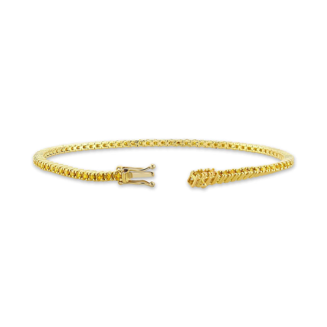 LEIBISH 1.87ct Fancy Vivid Orange Yellow Diamond Bracelet Brand Bracelet