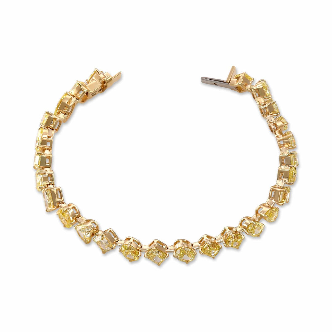 LEIBISH 13.59ct Mixed-Shape Yellow Diamond Bracelet Brand Bracelet