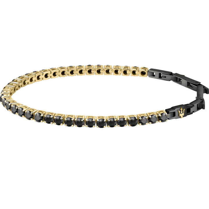 Maserati Bracelets Maserati Jewels Black Zircon Bracelet Gold Brand