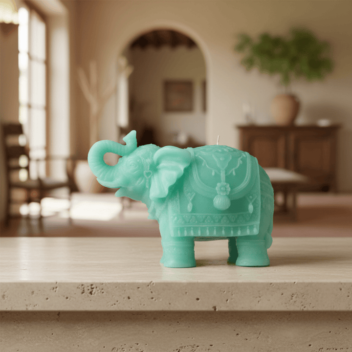 Mario Luca Giusti Elephant Candle Turquoise Brand Candles