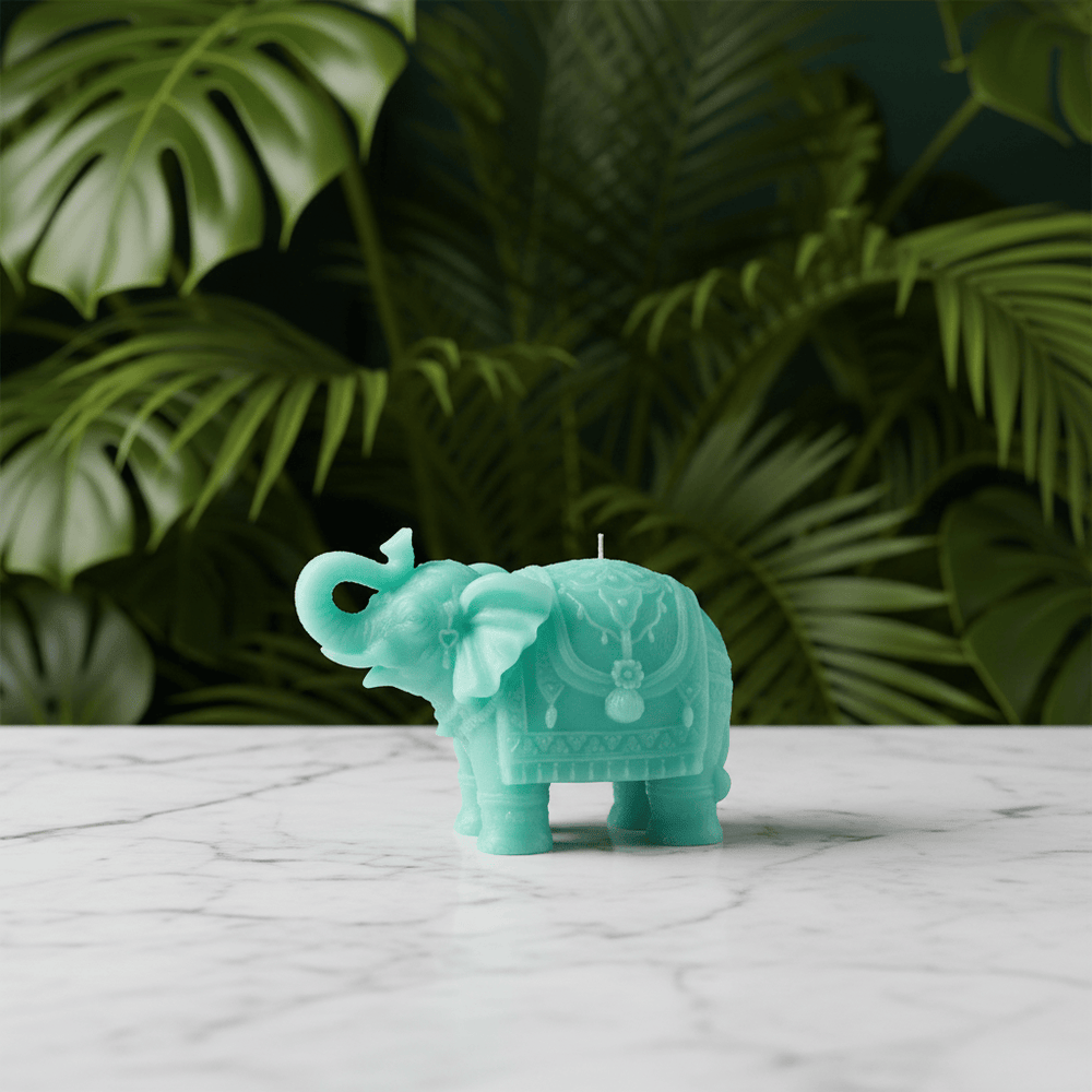 Mario Luca Giusti Elephant Candle Turquoise Brand Candles