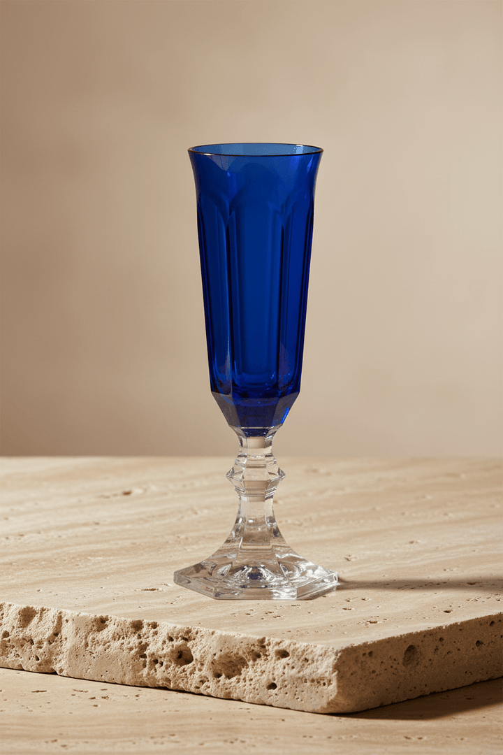 Mario Luca Giusti Dolce Vita Set of 2 Champagne Flute Royal Blue Brand Champagne Flute