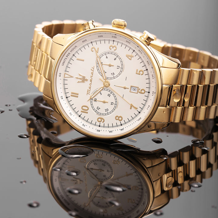 Maserati Chronograph Watches Maserati Tradizione Gold 45mm Chronograph Brand