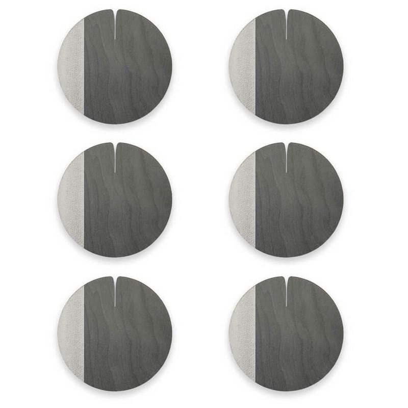 Lignis Coaster Lignis Nelumbo Coaster Medium Set Of 6, Cold Grey Brand