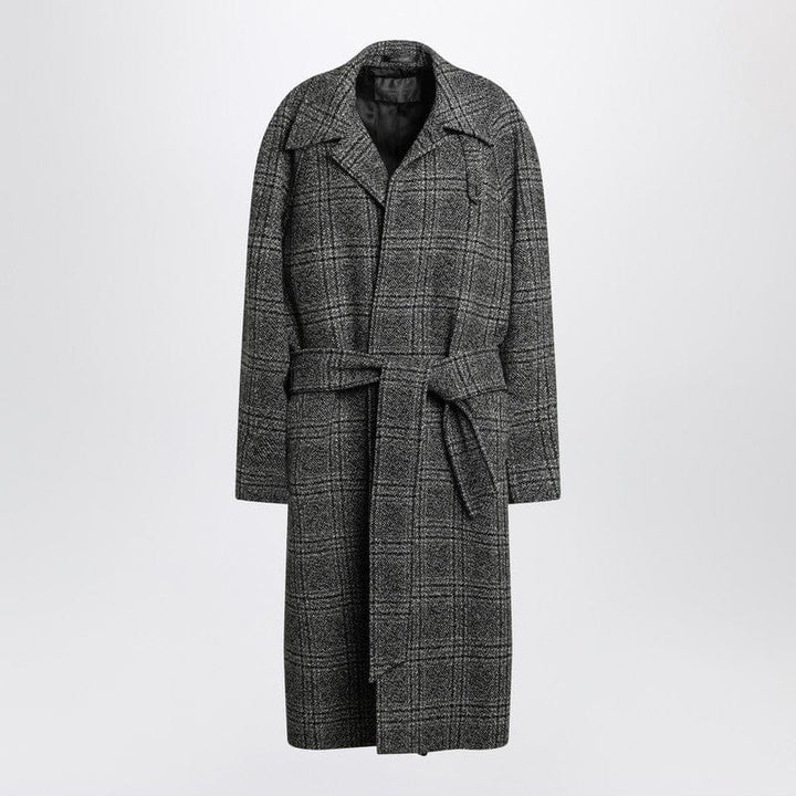 Balenciaga Coats Balenciaga Raglan One Layer coat in black/grey check Balenciaga Raglan One Layer coat in black/grey check Brand