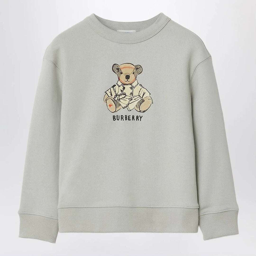 Burberry - Limestone gray sweatshirt with bear wearing trench coat Brand Coats &amp; Jackets 6