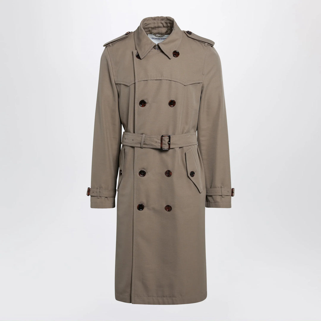 Burberry - Short Foxfield trench coat in cotton and silk Brand Coats &amp; Jackets 46 IT