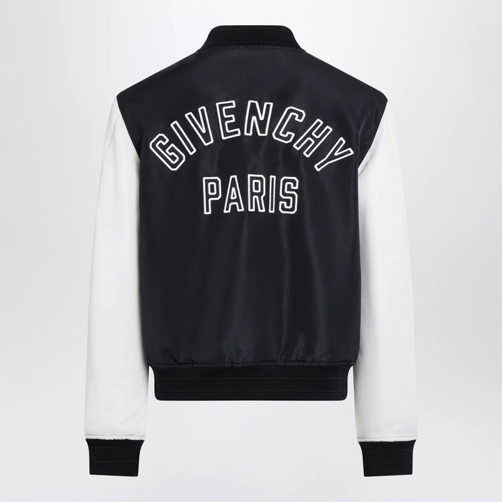 Givenchy - Navy/White Satin Varsity Jacket Brand Coats &amp; Jackets