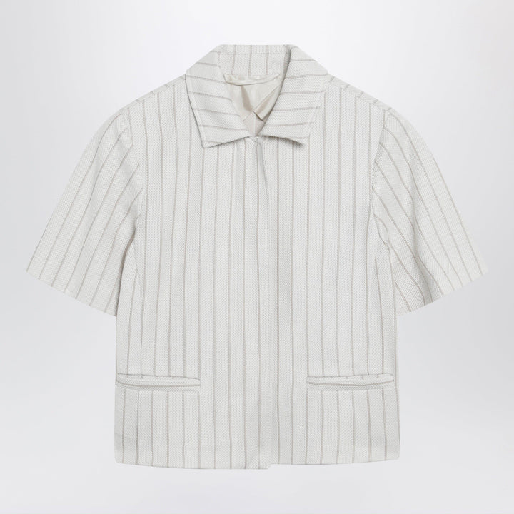 Coats &amp; Jackets Max Mara - Pinstripe piqué jersey jacket Brand