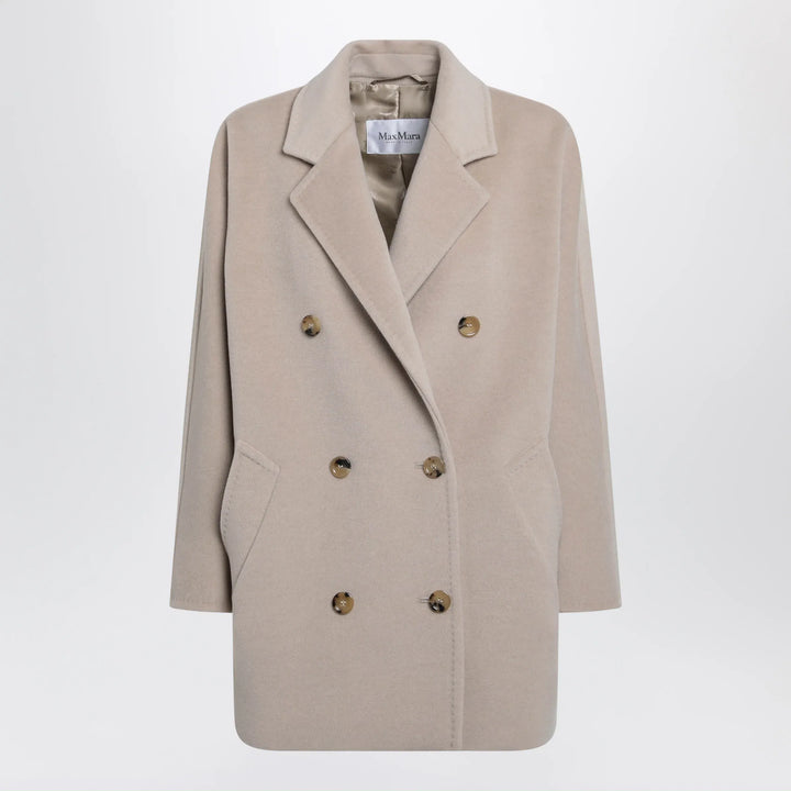 Max Mara - Short 101801 Icon Coat in light beige Brand Coats &amp; Jackets 42  IT