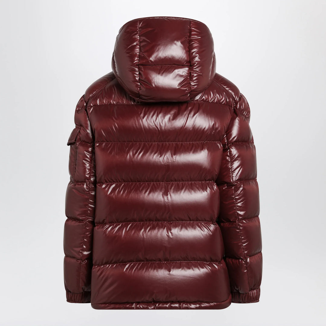 Moncler - Dark red Maire down jacket in nylon laqué Brand Coats &amp; Jackets