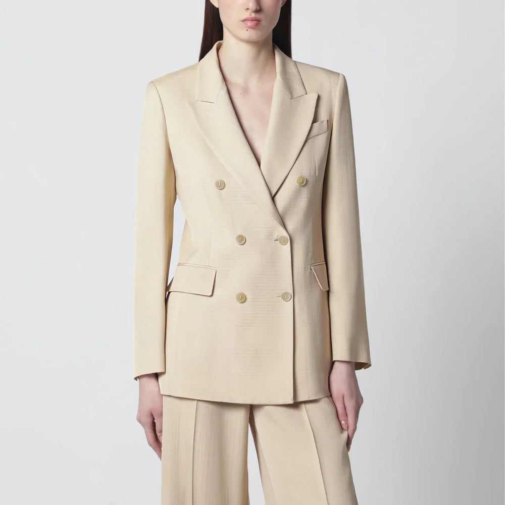 P.A.R.O.S.H. - Champagne double-breasted jacket Brand Coats & Jackets S