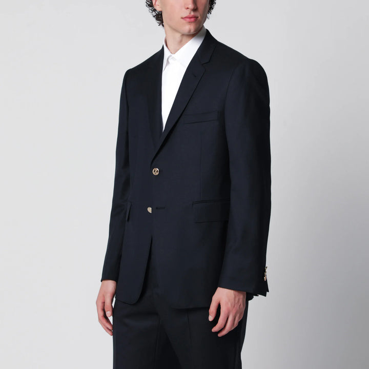 Thom Browne - Single-breasted navy blue wool jacket Brand Coats &amp; Jackets 3