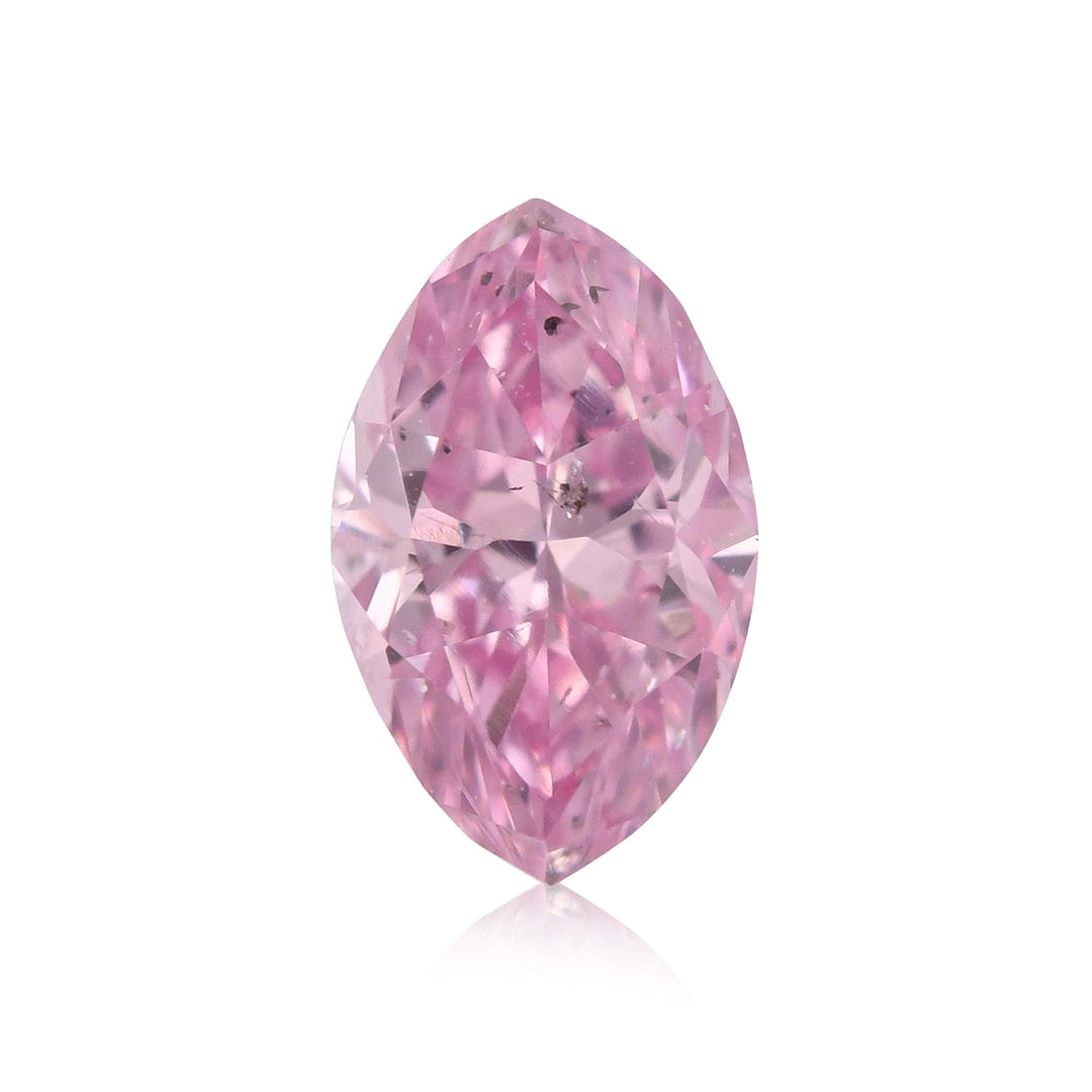 0.17 Carat Fancy Intense Purplish Pink Marquise Diamond SI2 GIA Brand Color Diamond