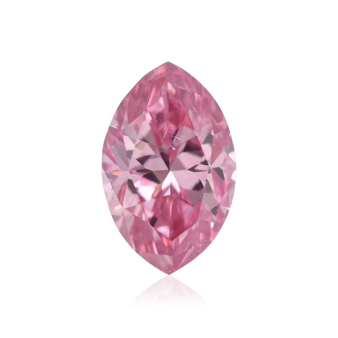 0.18 Carat Fancy Vivid Purplish Pink Marquise Diamond SI1 GIA Brand Color Diamond