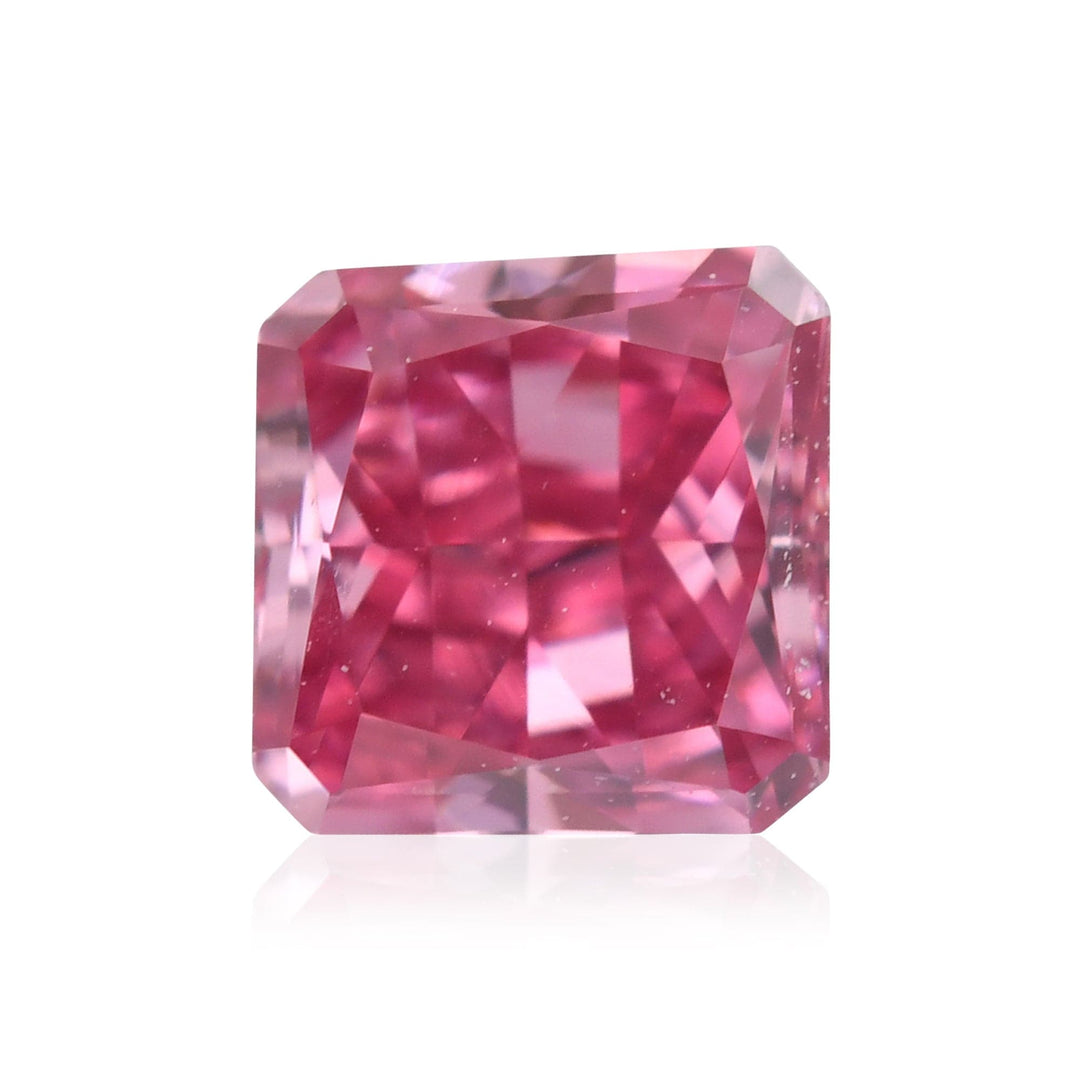 0.21 Carat Fancy Vivid Purplish Pink Radiant Argyle Diamond VVS2 GIA Brand Color Diamond