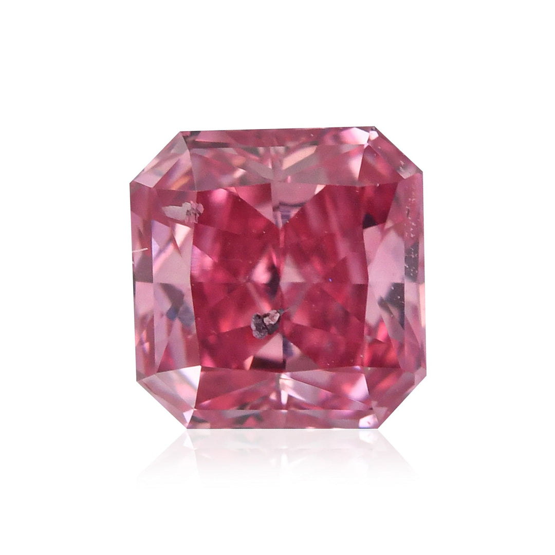 0.31 Carat Fancy Vivid Purplish Pink Radiant Argyle Diamond I1 GIA Brand Color Diamond